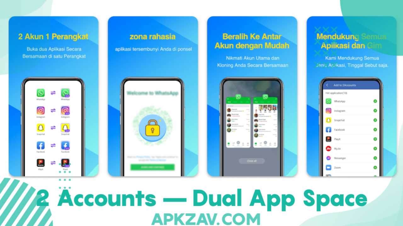 5 Aplikasi Multiakun Android Terbaik 2 2 account dual app space Aplikasi Multiakun Android