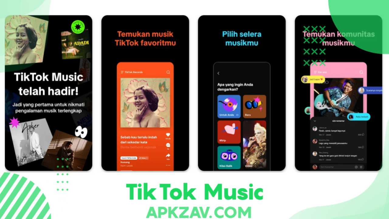 tiktok musik Aplikasi Streaming Musik Online Android apkzav.com